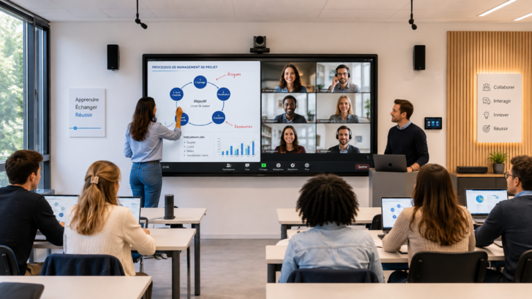 Visioconférence pour classes et salles de formation hybrides