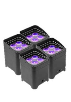 KIT  PAR LED  SUR BATTERIE SMARTBART X4